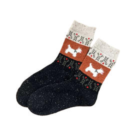 鹿鹿推荐·【可爱小狗】3对秋冬保暖毛绒小狗中筒袜【贴身衣物不退换】
