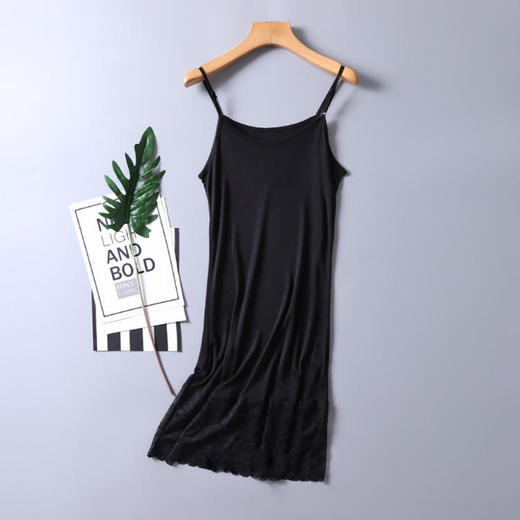 「断码清仓」针织真丝蕾丝花边吊带裙衬裙打底裙连衣裙睡裙  ZFYY224 商品图0