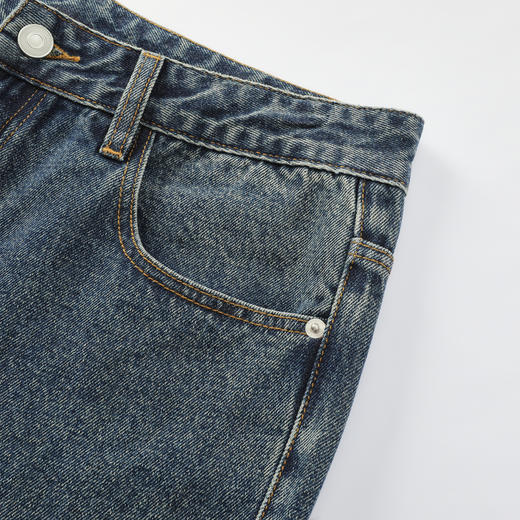 GXG男装25秋季简约复古舒适有型日常通勤直筒休闲男式牛仔长裤子K&C 商品图10