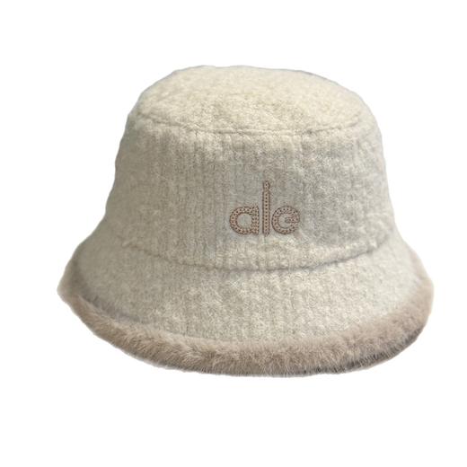 丁摩 新款刺绣字母渔夫帽子女秋冬保暖显脸小毛绒帽时尚防寒盆帽潮5ZF-104 商品图4