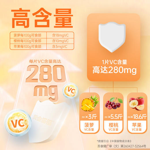 【拍1发3】黄金搭档维生素C维C咀嚼片维他命C成人VC 商品图2