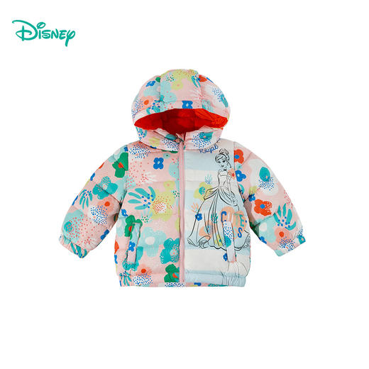 迪士尼秋冬季新款女童短款羽绒服连帽防风保暖羽绒外套224DS0703 商品图5