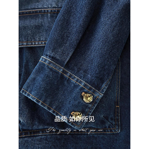 COCOBELLA设计款假两件牛仔外套女25秋慵懒风原牛廓形上衣DN3076 商品图3