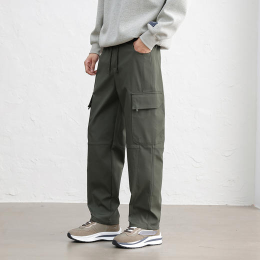 GXG男装【立体大贴袋】25秋季弹力松紧腰运动男式工装直筒休闲裤K&C 商品图6