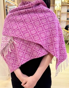 TORY BURCH 围巾女  164571-651-F 玫红色.