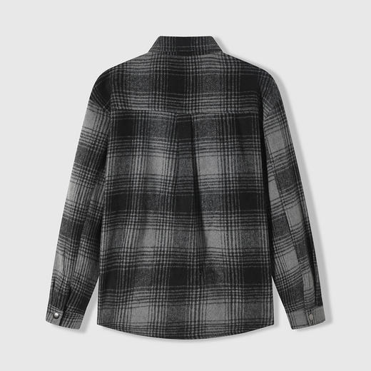 GXG男装25秋季时尚撞色棋盘格纹复古简约工装通勤男式翻领夹克K&C 商品图6