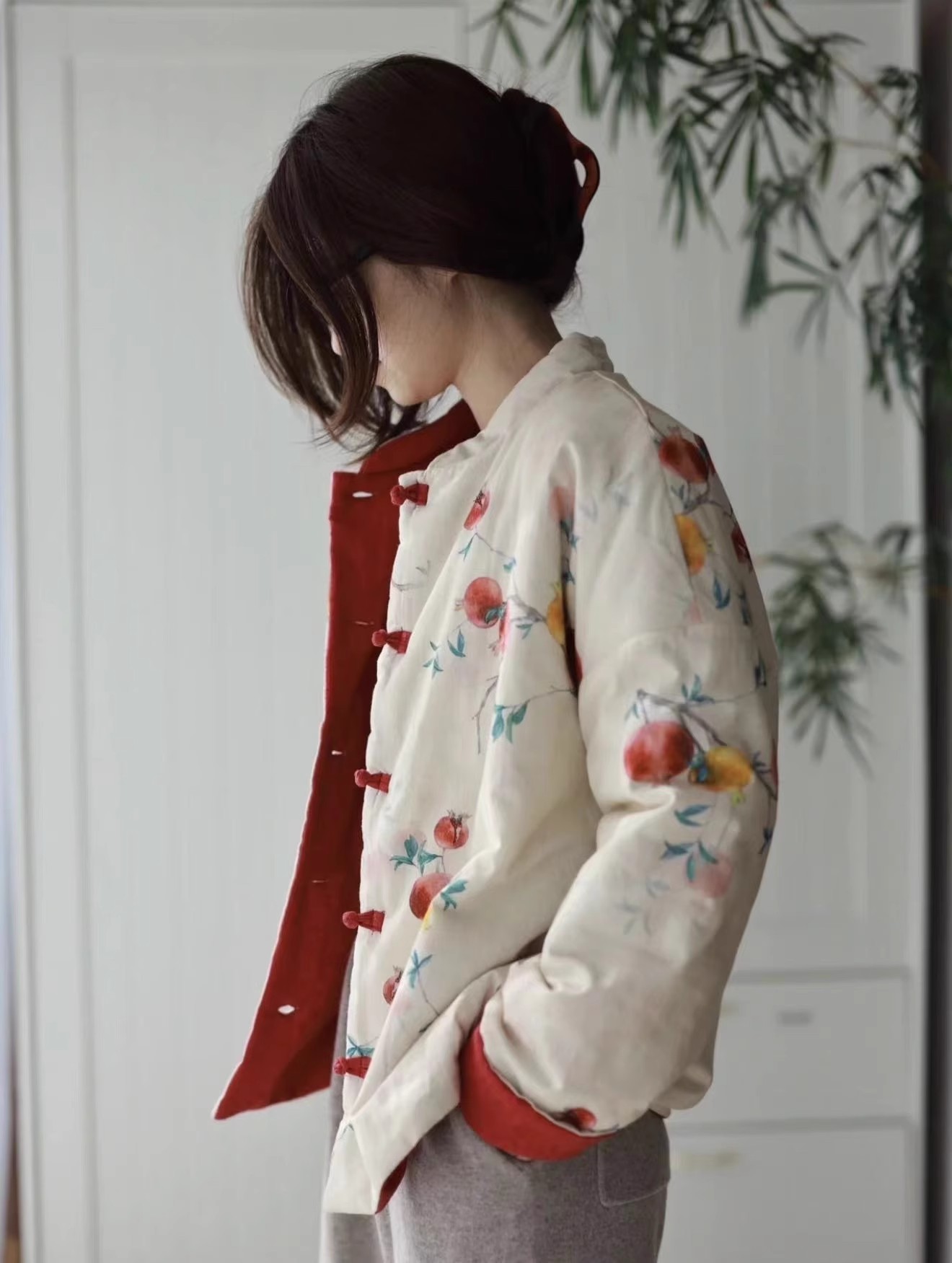 冬日爆款加厚双面穿国风穿搭天花板新中式国风双面穿仙女棉服件