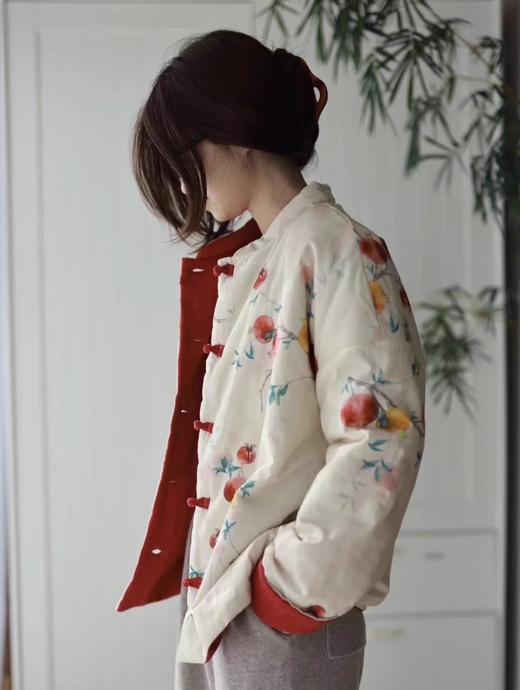 冬日爆款加厚双面穿国风穿搭天花板新中式国风双面穿仙女棉服件 商品图0