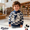 迪士尼米奇撞色棋盘格毛衣秋冬新款男童保暖毛衣柔软休闲针织衫234DS1226 商品缩略图5