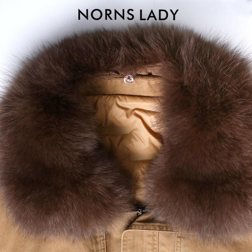 NORNS LADY诺恩 新款加厚毛领短款外套女士休闲百搭 H25WK90978 商品图3