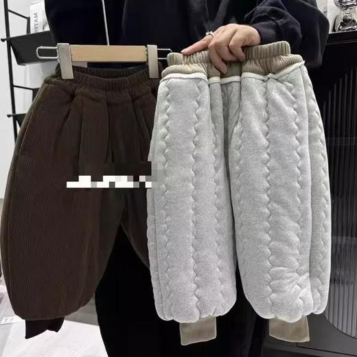 【柔软舒适保暖❗️灵活无束缚】儿童三层加绒加厚棉裤冬季新款男女童宝宝韩版保暖一条过冬休闲裤。jb 商品图2