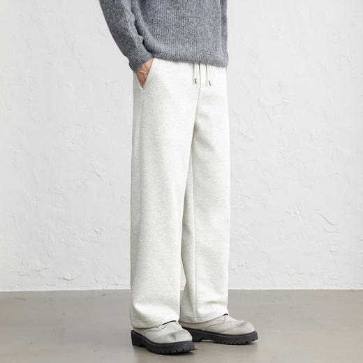 GXG男装25秋季时尚松紧腰系绳简约百搭亲肤舒适直筒男式休闲裤K&C 商品图6