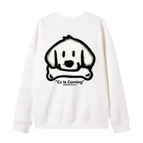 NPC潮牌CC系列卡通小狗图案圆领套头卫衣连帽外套CC3AST16