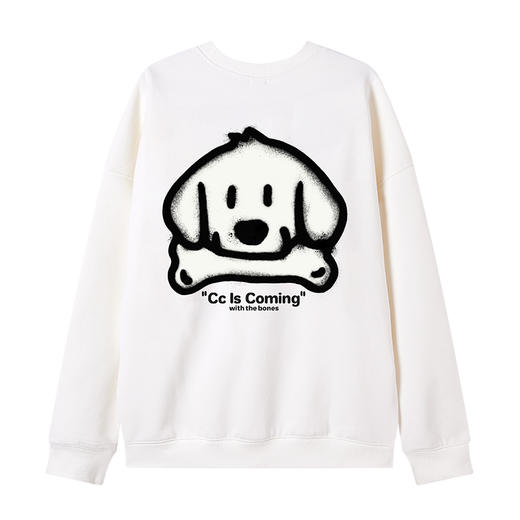 NPC潮牌CC系列卡通小狗图案圆领套头卫衣连帽外套CC3AST16 商品图0