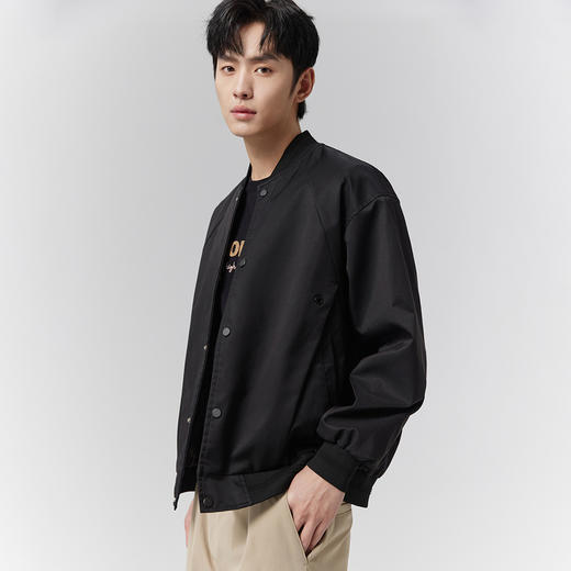 GXG男装【结构分割】25春季时尚潮流运动休闲棒球领男式短款夹克K&C 商品图6