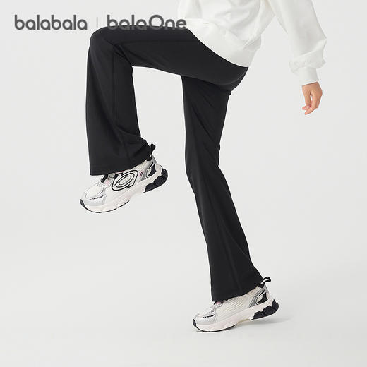 【balaOne】巴拉巴拉儿童打底裤女童裤子2026春款速干微喇瑜伽裤 商品图1