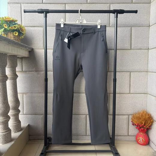 D121505秋冬新款！男士户外运动加绒加厚防风保暖徒步软壳长裤 商品图5