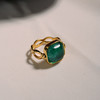 北京仓｜Goossens Paris-CABOCHONS-绿色 梭形交叉 岩石水晶 戒指［法国设计师］ 商品缩略图1