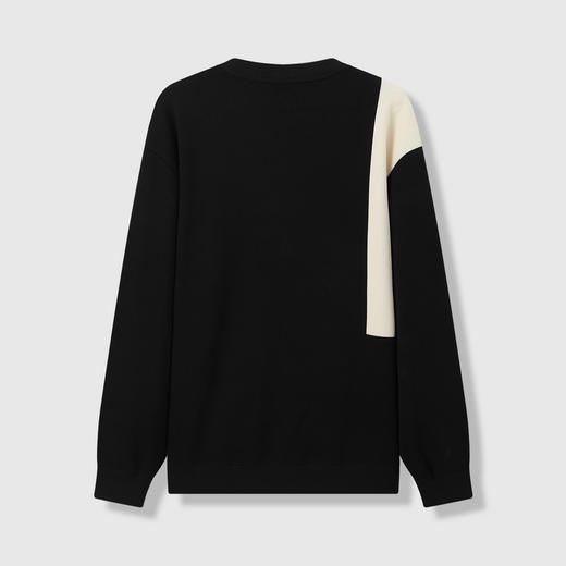 GXG男装25秋季时尚拼接撞色舒适百搭宽松休闲简约圆领男式卫衣K&C 商品图1