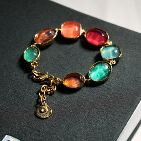 北京仓｜Goossens Paris-CABOCHONS-彩虹色 岩石水晶 手链［法国设计师］