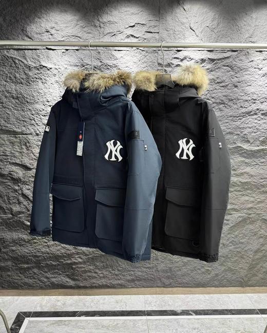 D121527冬季新款情侣款大口袋工装毛领羽绒服 商品图0