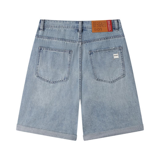 GXG男装夏季潮流百搭直筒裤男士薄款舒适牛仔休闲五分短裤K&C 商品图1