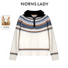 NORNS LADY诺恩 费尔岛羊毛半拉链针织衫女复古风保暖毛衣 H25SK78863-12.16直播 商品缩略图4