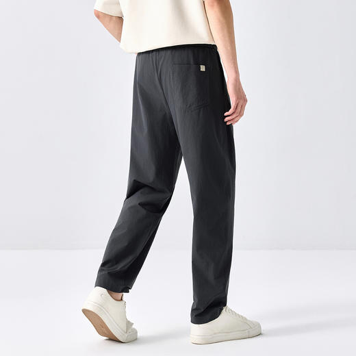GXG男装25夏季时尚撞色系绳舒适松紧腰吸湿速干男式休闲直筒裤K&C 商品图7