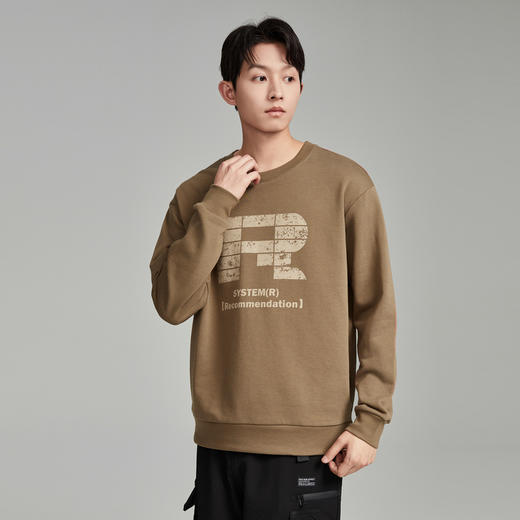 GXG男装秋季时尚潮流字母男士圆领百搭长袖卫衣K&C 商品图2