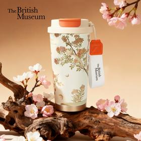 大英博物馆 东方梦境系列 双鹊传喜 便携咖啡保冷保温杯-典雅白