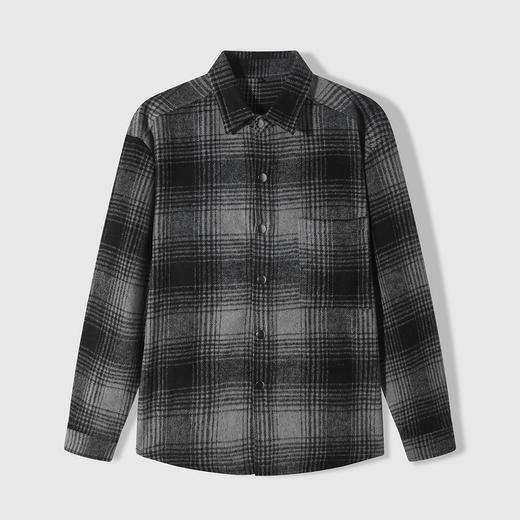 GXG男装25秋季时尚撞色棋盘格纹复古简约工装通勤男式翻领夹克K&C 商品图5