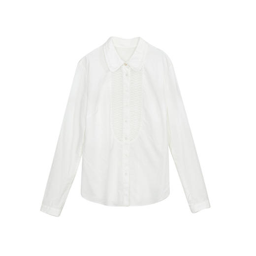 谜底白衬衫长袖2026年春季新品通勤风设计感修身衬衣女265MC5018 商品图4