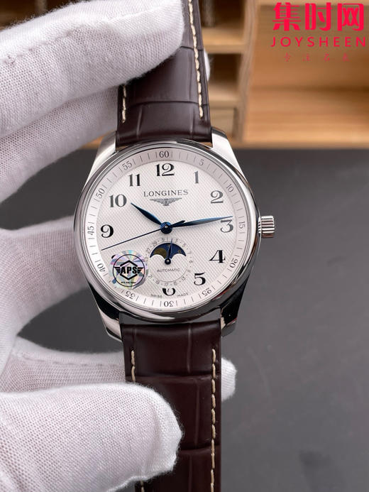 APS浪琴名匠系列 名匠月相腕表 名匠四针月相 经典数字面 男士腕表 表径40mm 商品图0