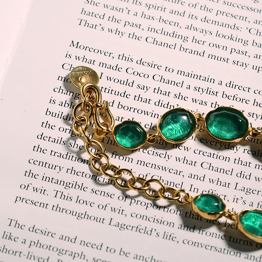 北京仓｜Goossens Paris-CABOCHONS-绿色 岩石水晶 项链［法国设计师］ 商品图3