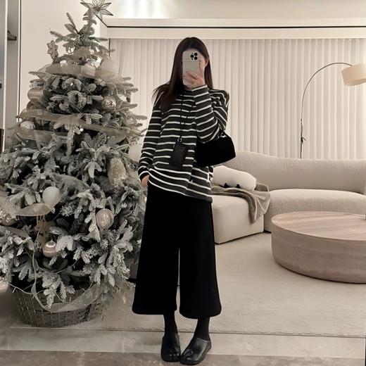 BeauMuse复古毛呢八分裤｜保暖刚需 ！软而有型不易皱~自带高级慵懒感 ，通勤神裤！一裤解锁N种高级感穿搭！ 商品图3