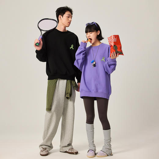 NPC潮牌运动系列重磅430G【优莱特】跑步小人贴布绣卫衣男NP47ST01 商品图1