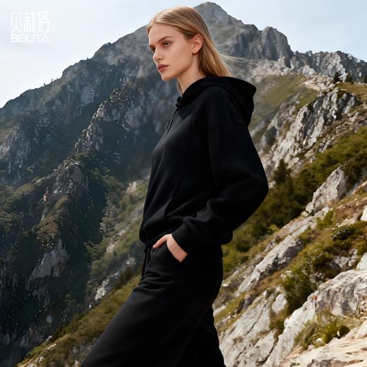 贝莉塔加厚加绒空气层连帽卫衣BLT5223女长袖运动上衣 商品图11