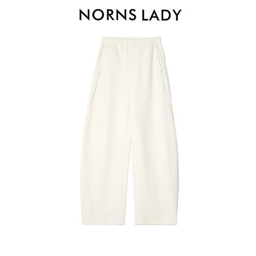 NORNS LADY诺恩 高腰显瘦阔腿弯刀裤女保暖休闲长裤 T25KK83910 商品图3