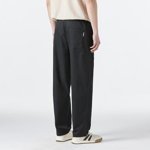 GXG男装25春季时尚贴布潮流系绳舒适松紧腰头直筒裤男式休闲长裤K&C 商品图3