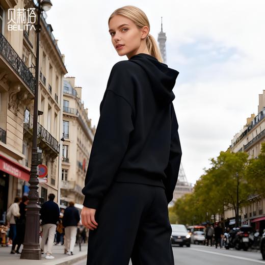 贝莉塔加厚加绒空气层连帽卫衣BLT5223女长袖运动上衣 商品图3