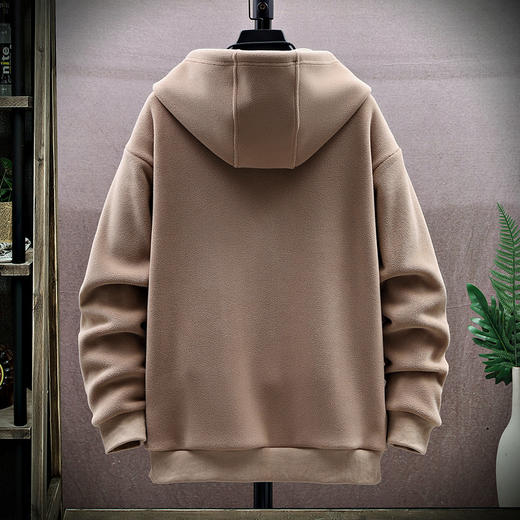 GXG男装冬季宽松休闲开衫百搭简约男式连帽卫衣外套K&C 商品图5