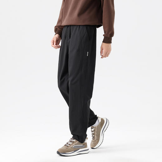 GXG男装25秋季时尚松紧腰系绳休闲裤宽松舒适日常通勤男式直筒裤K&C 商品图2