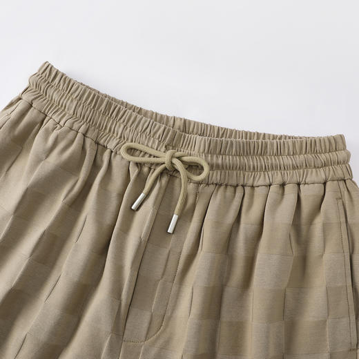 GXG男装【棋盘格】25夏季时尚松紧腰五分裤轻薄透气男式休闲短裤K&C 商品图10