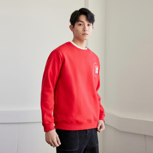 GXG男装【龙年贺岁】冬季新年潮流男女同款喜庆百搭加绒圆领卫衣K&C 商品图1