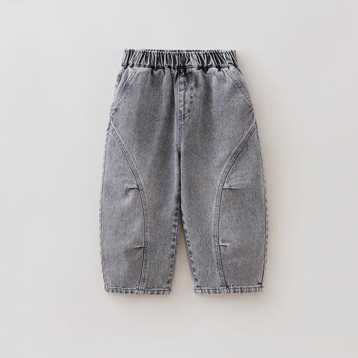 马克珍妮挺括有型男女童牛仔弯刀裤宝宝裤子2026年春装新款560035 商品图1