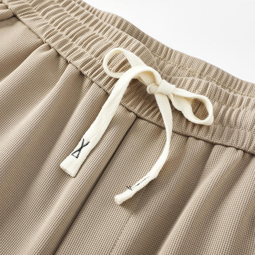 GXG男装25夏季时尚松紧腰系绳纯色百搭垂顺轻薄男式直筒休闲裤K&C 商品图11