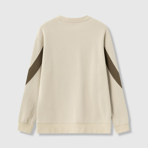 GXG男装25秋季拼接撞色运动舒适宽松百搭长袖上衣男式圆领卫衣K&C 商品图1