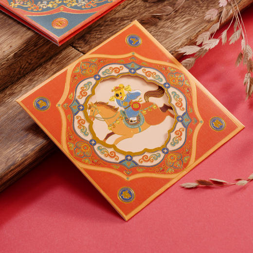 马年团团国风纹样贺卡 商品图3