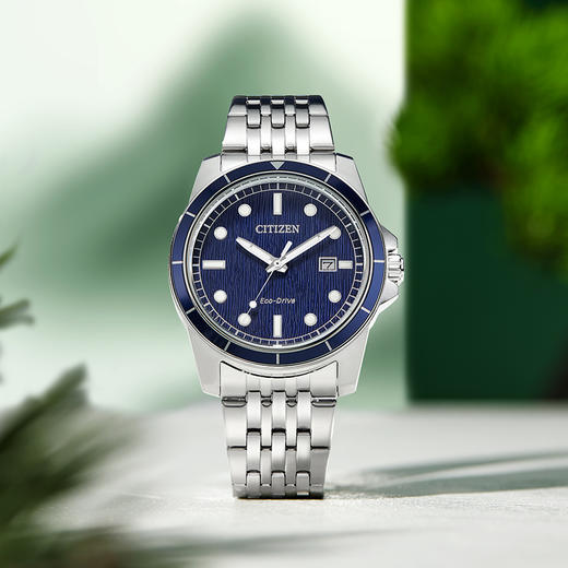 西铁城/CITIZEN光动能复古潮流钢带男表AW1818-59L 商品图4