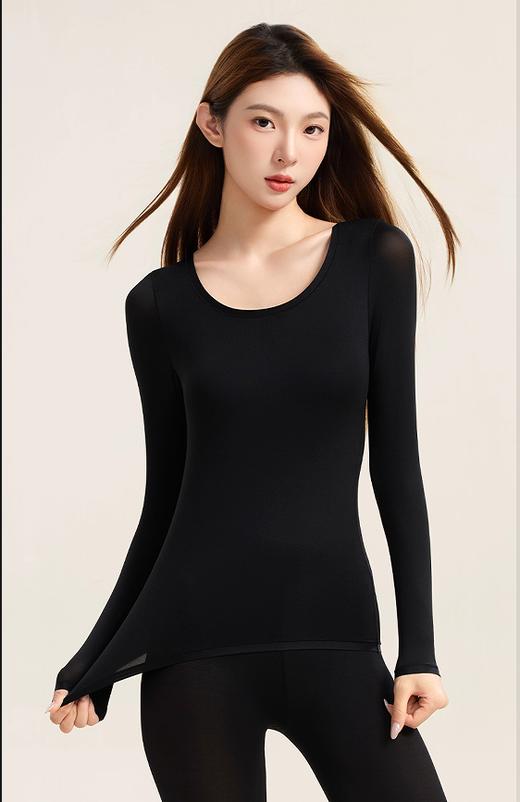 🌸一件会「护肤」的保暖衣！👏【轻暖玻尿酸热皮美肤衣套装】😮 终于找到像空气一样轻薄的保暖套装啦 🥋舒适隐形无痕又保暖，穿一次就爱上！ 商品图9